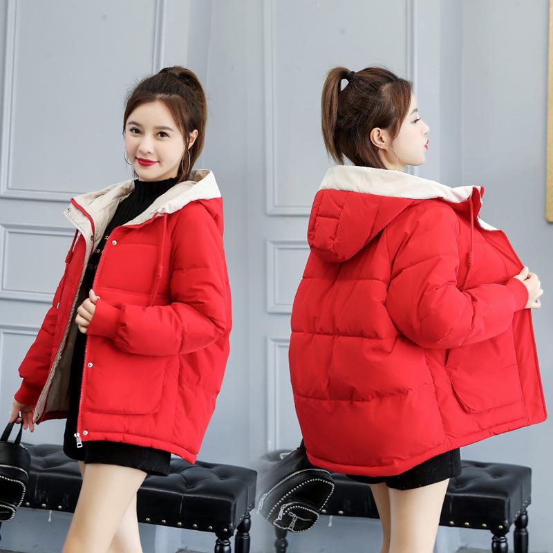 Winter 2024 Women's Short Cotton-Padded Korean-Style Loose Thick Jacket