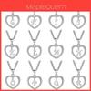 Atemberaubende 26 Buchstaben Herz Liebe Kristall Damen Silberplattierte Kettenhalskette Schmuck Für Bedeutende Verbindungen