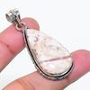 Natural Rhodochrosite Gemstone 925 Sterling Silver Jewelry Pendant 1.89" AP-15127