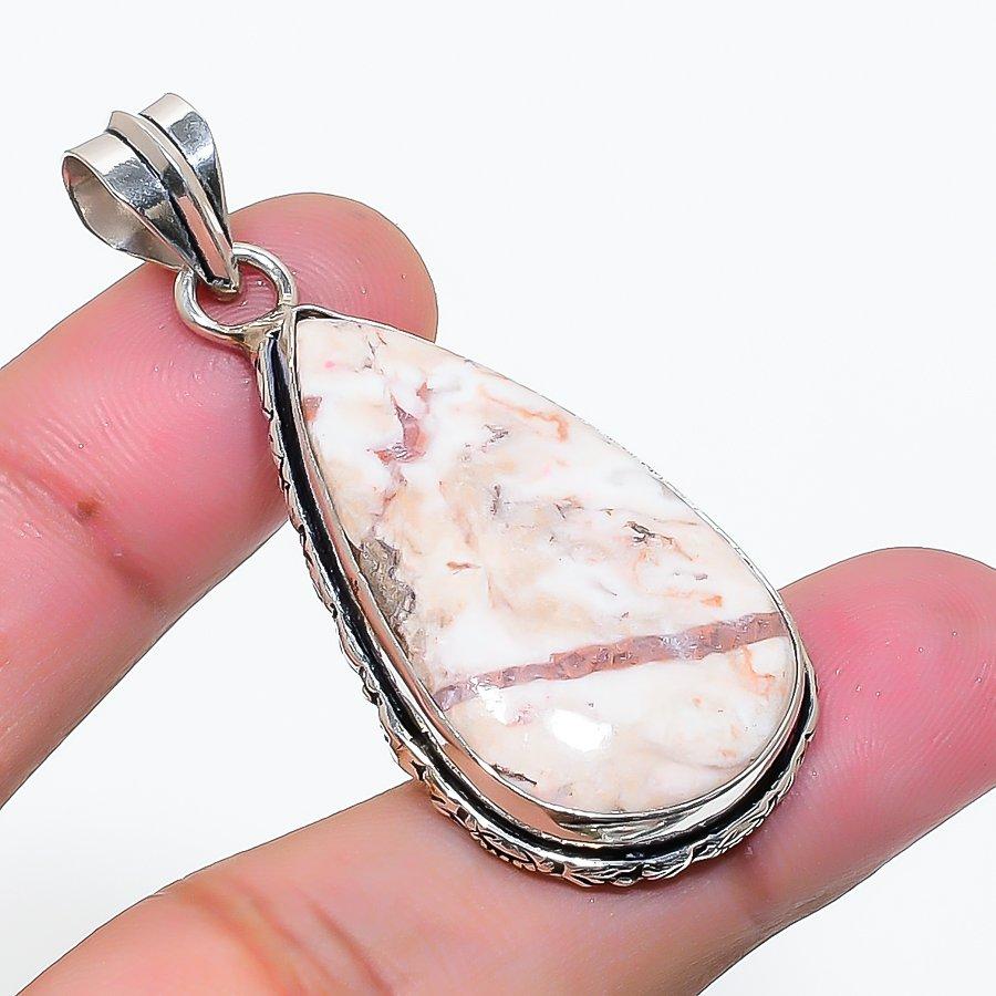 Natural Rhodochrosite Gemstone 925 Sterling Silver Jewelry Pendant 1.89  AP-15127
