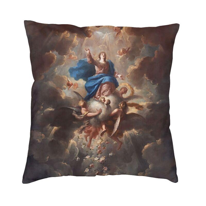 Golden Baroque Elegance Style Square Pillowcover Home Decorative Cushion Cover Throw Pillow for Car Doublesided Printing