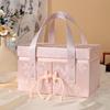 2025 Chinese Style Wedding Favor Gift Box with Cotton Satin Lid and Base