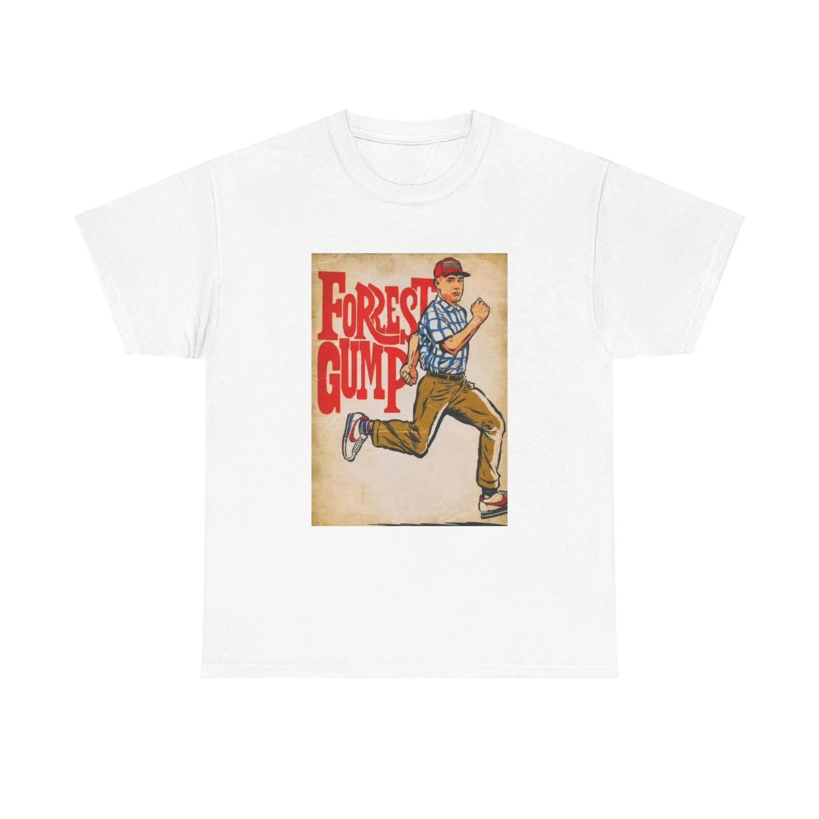 Men s and Women s T-shirts Forrest Gump Tshirt Vintage Retro Movie Poster Unisex Heavy Cotton Tee XXL