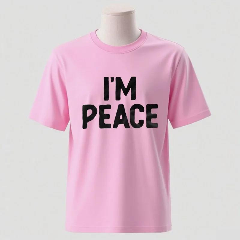 Couple I Come in Peace I Am Peace Funny T-Shirts Double Meaning Humor Inappropriate Harajuku Sleeve Casual Aesthetic Clothes