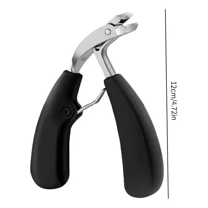 Cortador De Unhas Com Cabo Ergonômico E Cabeça Curva Preto