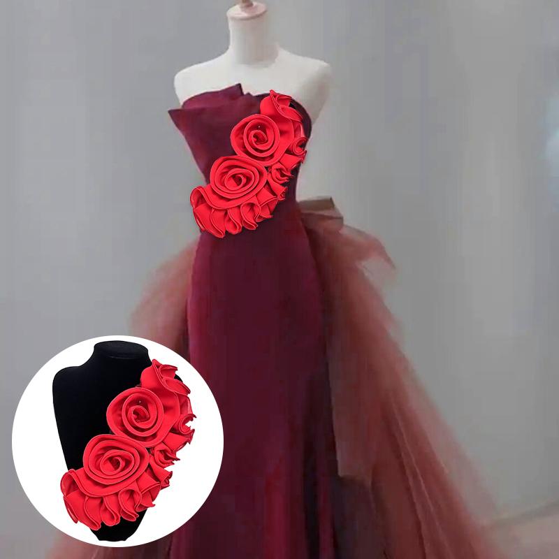 1 buc accesorii textile stereo DIY bijuterii haine decorare flori dantelă accesorii nuntă accesorii multicolore