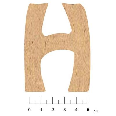 Earth & Bois Créations - Adhesive MDF Wooden Alphabet 7.5cm Letter H