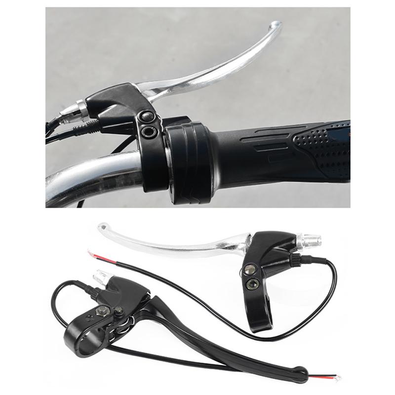 Ultralight Bicycle BMX Brake Handle Electric Bike Cycling Brake Levers V/Disc Brake Handle With Wire Power-off Switch Accessor