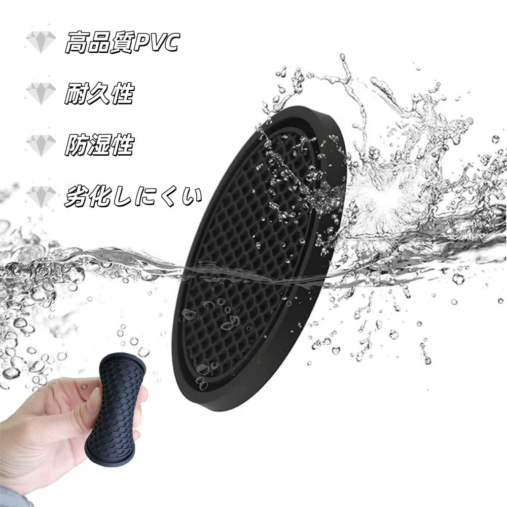 Car Cup 70mm Ornament Coasters with Embedded Universal Cup Car Interior Universal Fit Cup Coasters for Black PVC Comfortable for Home Use of Coasters,