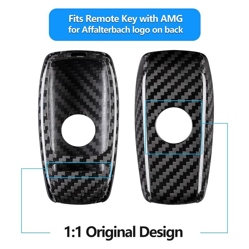 Carbon Fiber Key Cover Case Shell for Mercedes-Benz AMG A220 CLS Class E-Class E63S GLE 350 4Matic S-Class Remote Accessories