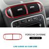 Real Soft Carbon Fiber Sticker For Porsche Cayenne 2003 2004 2005 2006 2007 2008 2009 2010 Center Air Vent Interior Accessories