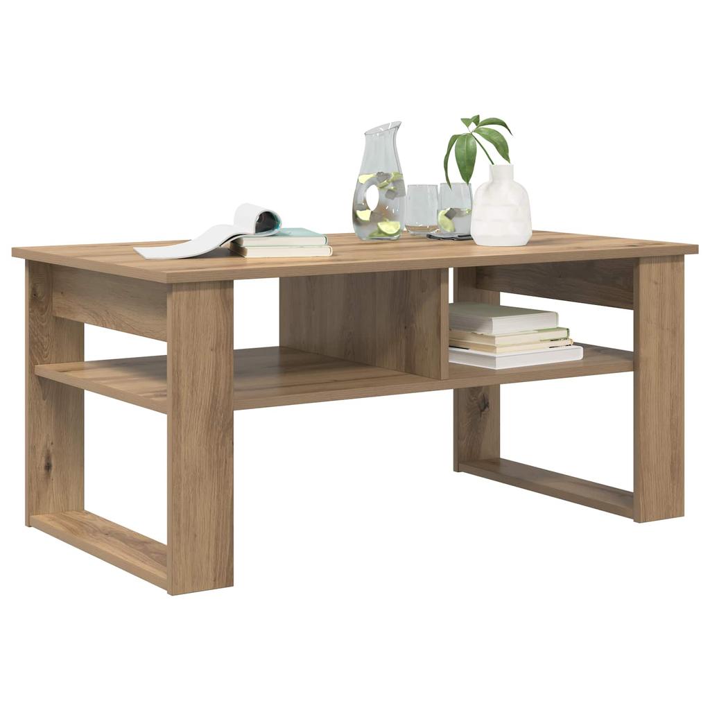Artisan Oak Coffee Table 96 X 54 X 44 Cm Engineered Wood