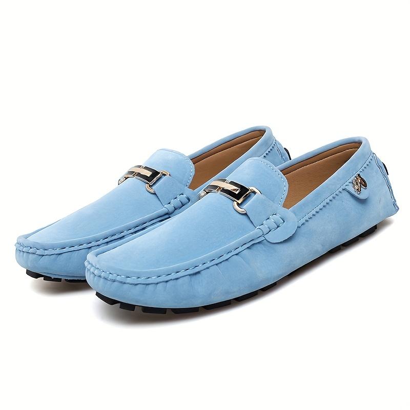 Women's metal buckle loafers Flat shoes soft comfortable rubber sole casual style shoes men leather original  men loafers shoes