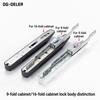 DELER Industrial Cabinet Handle Lock MS8071-72 Stainless Steel Anti-Theft Modern Heaven Earth Linkage Electric Energy Storage
