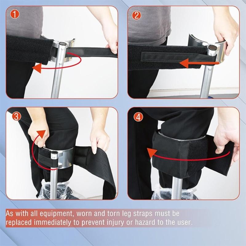 Adjustable Safety Straps for Drywall Stilts with Strong Closure Ensuring Secure Fit On All Leg Types