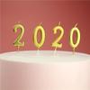 Gold Number Candles (0–9) – Multi-color Smokeless Birthday Set in PVC Box.