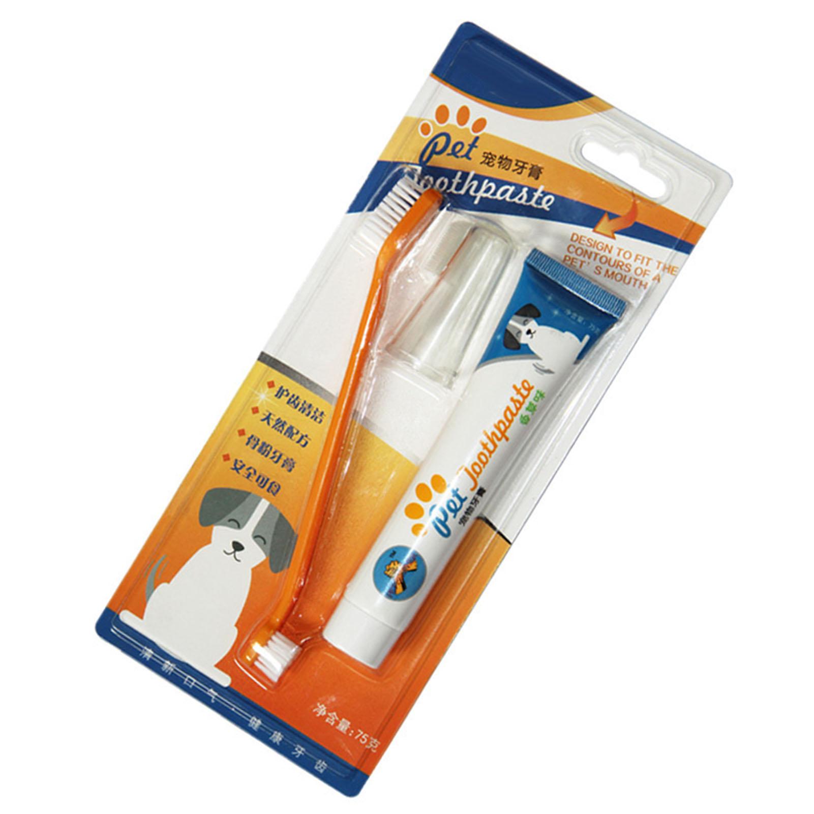 

Зубная паста и набор зубных щеток для домашних животных для чистки зубов, портативный стоматологический набор для домашних животных для собак и кошек 93320 Vanilla Single Finger