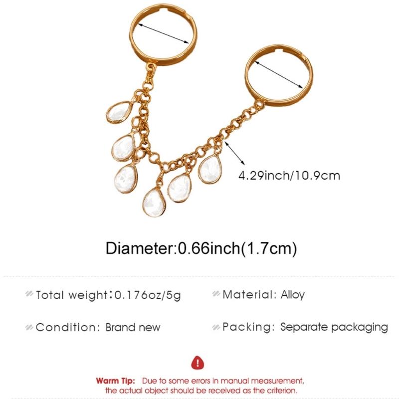 Elegant Adjustable Wedding Rings Dating Rings Geometric Fringe Opening Finger Jewelry Suitable for Woman and Man Present