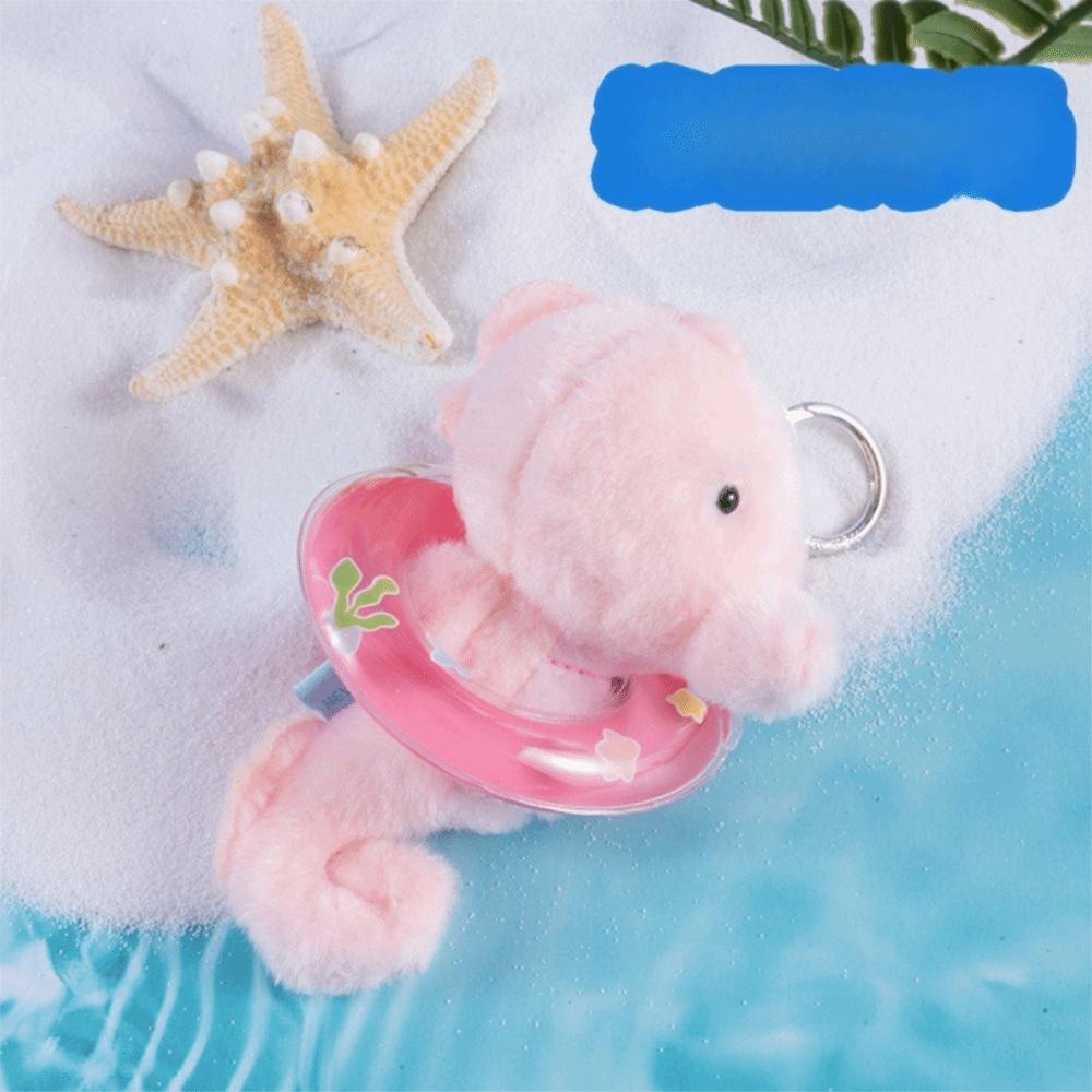 Soft Ocean Animal Plush Keychain Kawaii Dolphin Plush Doll Fluffy Sea Turtle Keyring  Birthday Gift