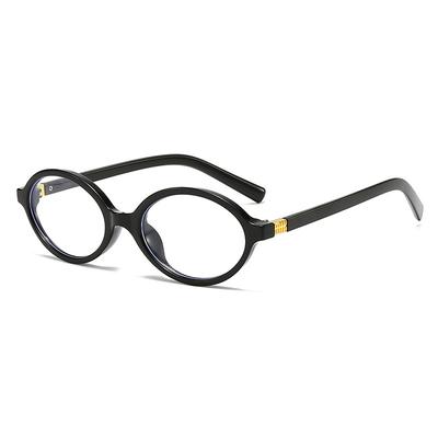 2025 Brillenrahmen Nerd Oval Mode Flachspiegelversion Vielseitig Schlichtes Gesicht Damen
