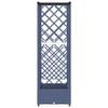 Raised Garden Bed with Trellis and Hanging Roof Gray 122.5 X 40 X 123 Cm PP