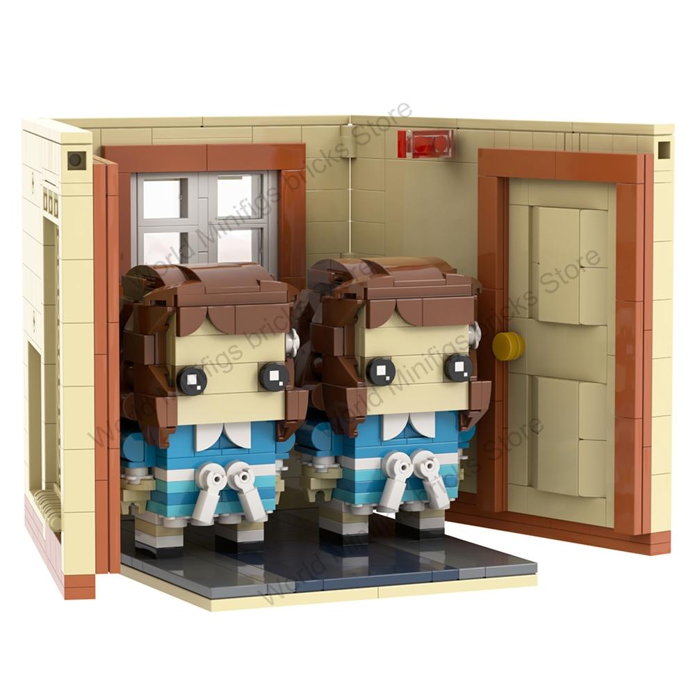 MOOXI MOC Silent Hills Rote Pyramide Dinge Horrorfilm Spiel Brickheadz Bausteine Geschenk Spielzeug für Kinder Erwachsene Steine Medol