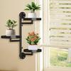 Rotating Window Plants Stand Metal Indoor Plant Shelves New Plant Wall Shelf  Modern Decor