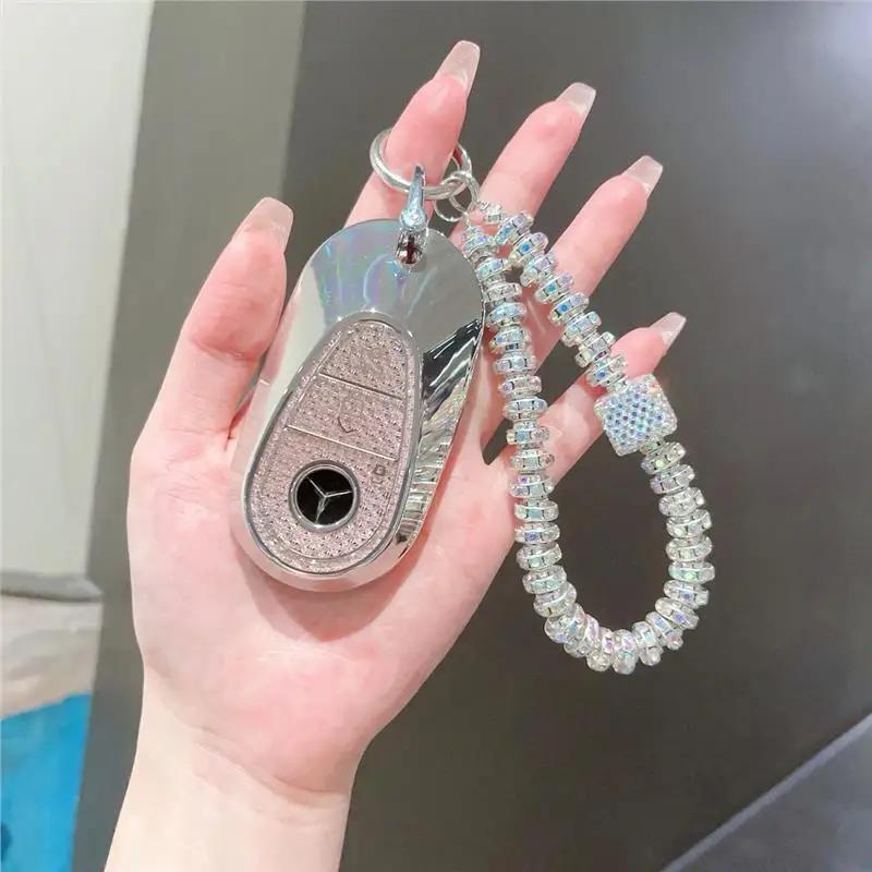 VFO1   Car Remote Key Cover Case Holder shell Women's Bag Fob For Mercedes Benz 2025 New C260L E300L S400L EQE GLC CLE C E S Class