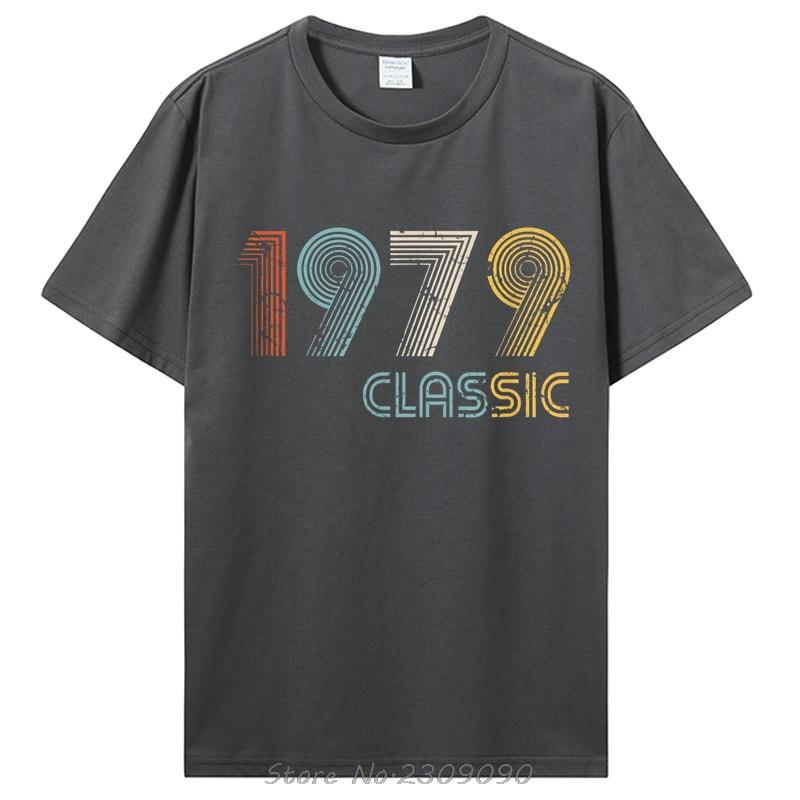 Graphic Streetwear Birthday Gifts Summer Style Cotton T-shirt Men Clothing Novelty Vintage Made In 1979 Fitness Tshirt Tees