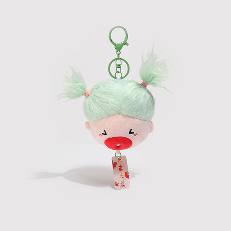 Explosive Vegetable Hair Sausage Mouth Small Pendant Plush Keychain Bag Decor