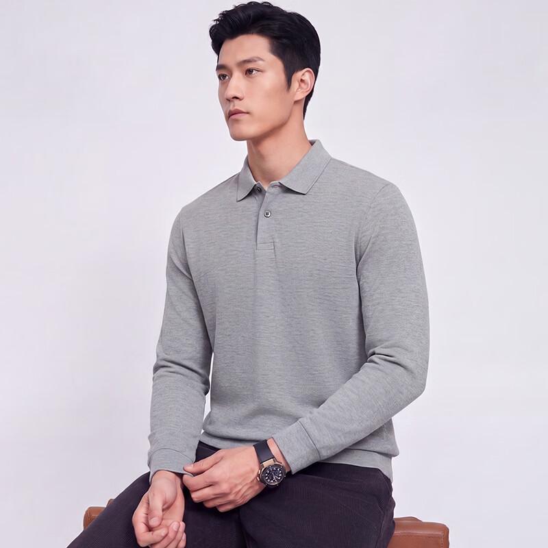 Hodo Men's Long Sleeve Mercerized Pique Polo T-Shirt