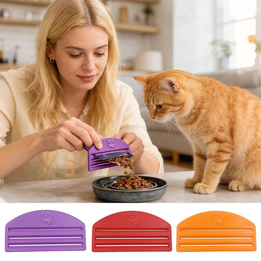 Katzenfutter Auspressen Praktisches Werkzeug Tierfütterungshilfe Kompaktes Design Kunststoff Hygienische Materialien Zero Waste Futterspender Tierfütterung