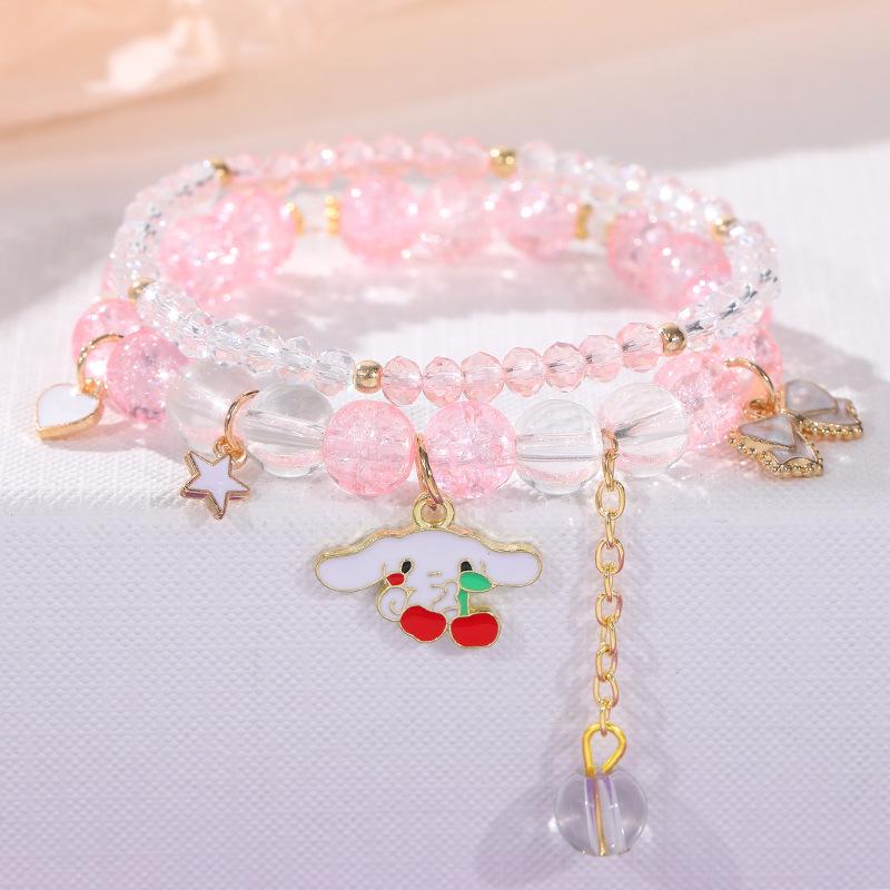 Cinnamoroll & My Melody Crystal Beaded Friendship Bracelet - High-End Versatile Women's Jewelry