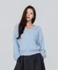 PHOS333 W Crop Hairy Hoodie/Sky Blue
