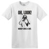 Nobody Gives A Sh*t T Shirt Oh Look Funny Rude Humor Binoculars Meme Tee Gift