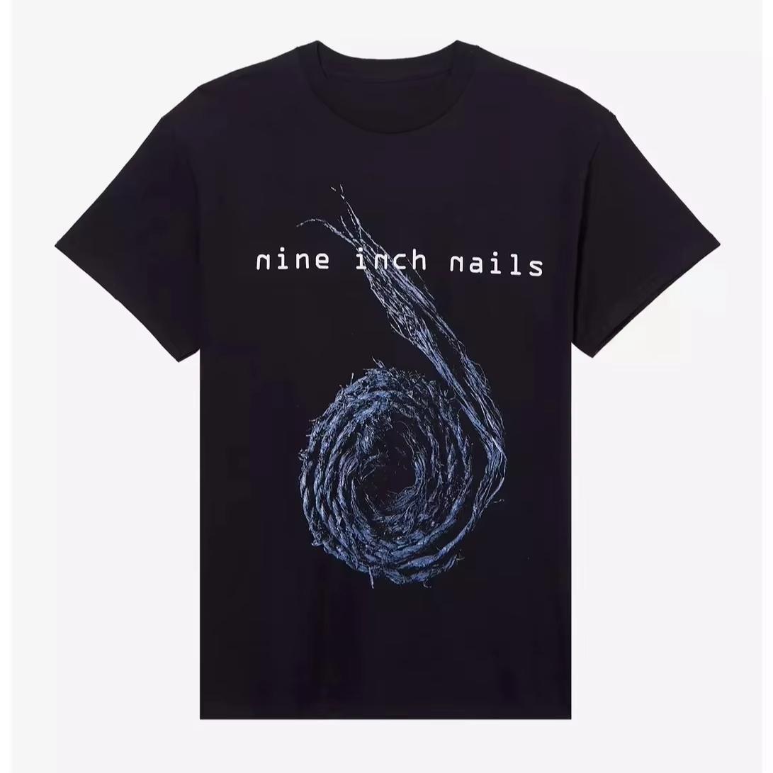 

Nine Inch Nails NIN album graphic Tshirt unisex Y2k 2026 summer New Oneck retro rock fashion Short Sleeve shirt 4XL
