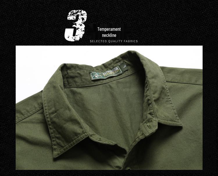 Men's Japanese Spring Casual Loose Long Sleeve Retro Workwear Shirt Jacket