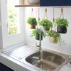 Künstliche Grünlilie Hängepflanze Wandaufkleber Abnehmbar Wasserdicht Umweltfreundlich PVC Dekor Für Wohnzimmer Arbeitszimmer Balkon Glas