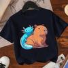 2026 Axolotl Kawaii T Shirt Kid Summer Fashion T Shirt Children Streetwear Boba Axolotl Anime Casual Child Clothing Tshirts