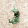 Murataya Sangyo Hanging Frog Umbrella 11 x 11 x 16 4876 Figurine, Approx. cm, Green,