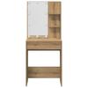 Vanity Table Set with LED Lights Artisan Oak Engineered Wood
