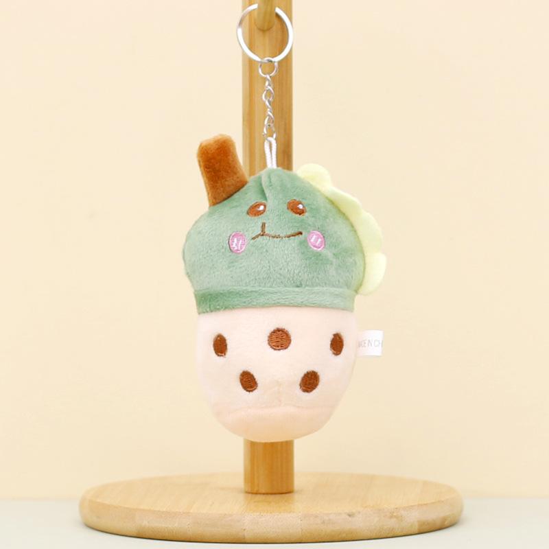 

Tea Fluffy Milk Plush Keychain Adorable Cartoon Animal And Bear Doll Frog