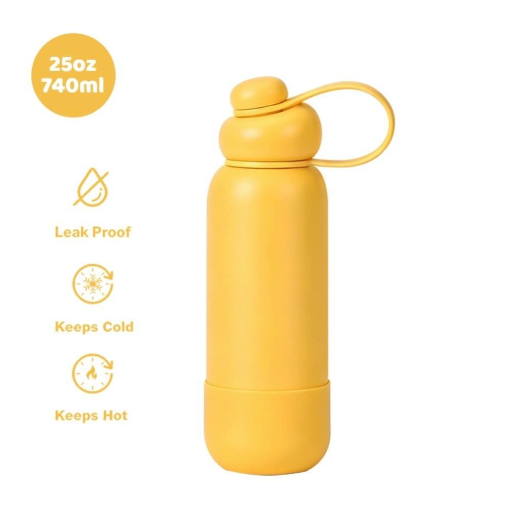 740ml Sports Thermos Bottle Stainless Steel Portable Vacuum Flask Coffee Tumbler Travel