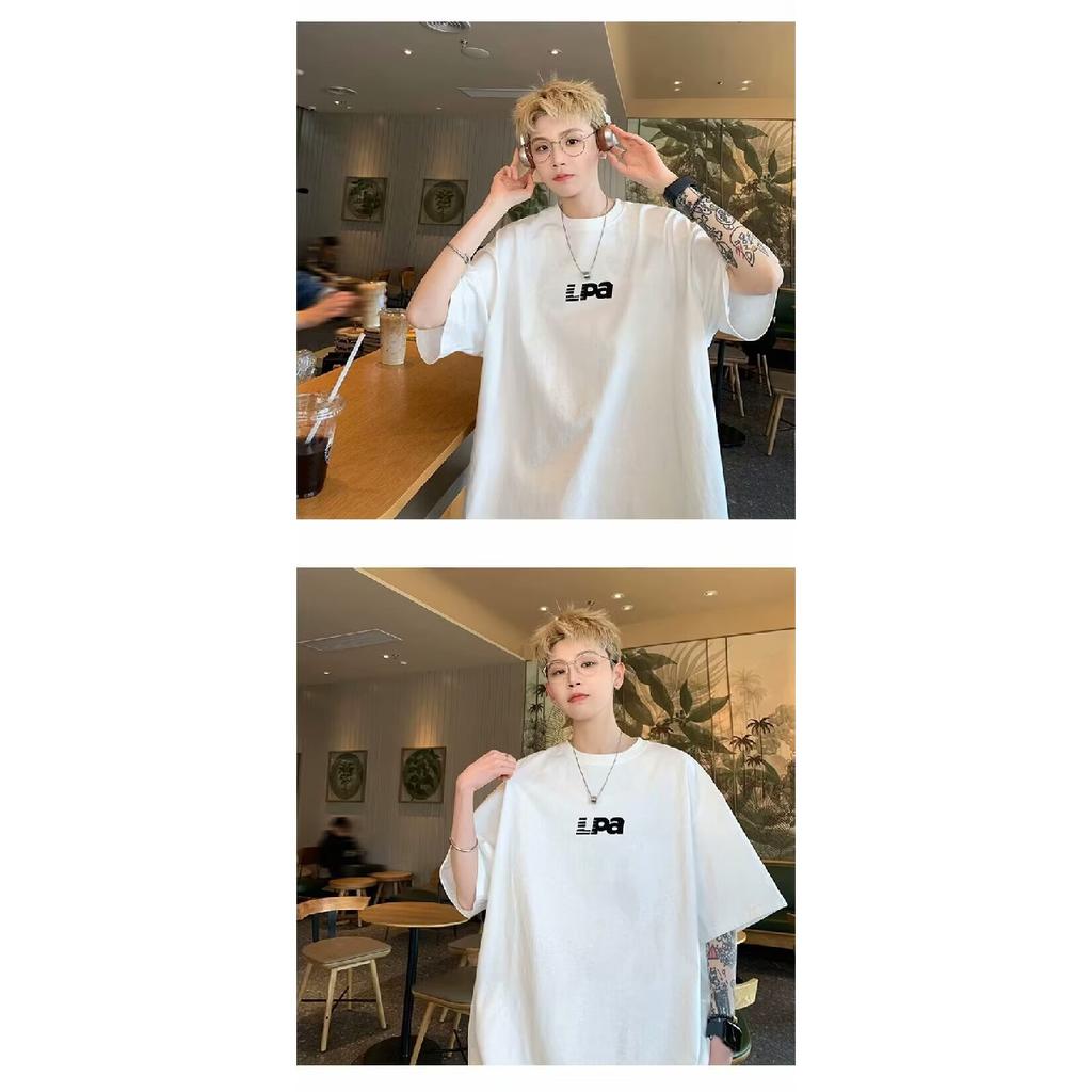 Neues kurzärmliges T-Shirt für Herren im Sommer, Trend im koreanischen Stil, schlichtes Oberteil mit halben Ärmeln, lockeres, lässiges Marken-T-Shirt im Hongkong-Stil