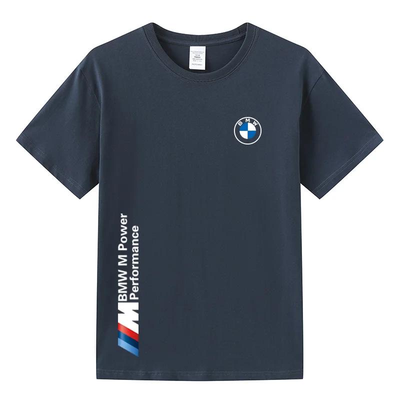 

Офіційна літня футболка з коротким рукавом BMW Модифікація автомобіля Чоловічий та жіночий одяг Друк логотипу Чиста бавовна Мода Високоякісний M