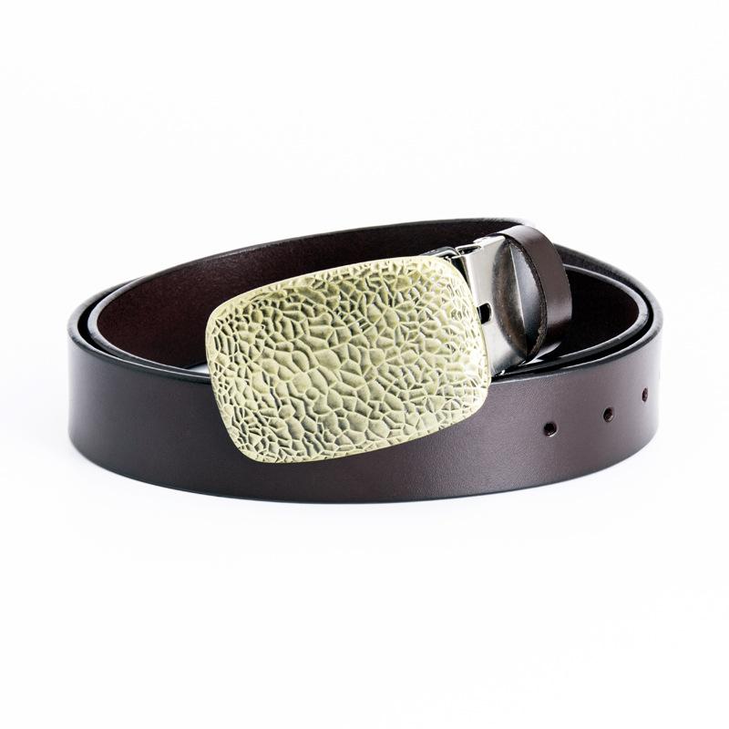 Snakeskin Cowhide Belt Accessories Black Coffee Two-Color Belt Fashion Belt