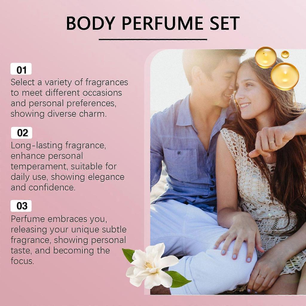 Eelhoe Body Perfume Kit Elegant And Diverse Fragrance Full Body Fragrance Nourishing Charming Charm Fragrance Set