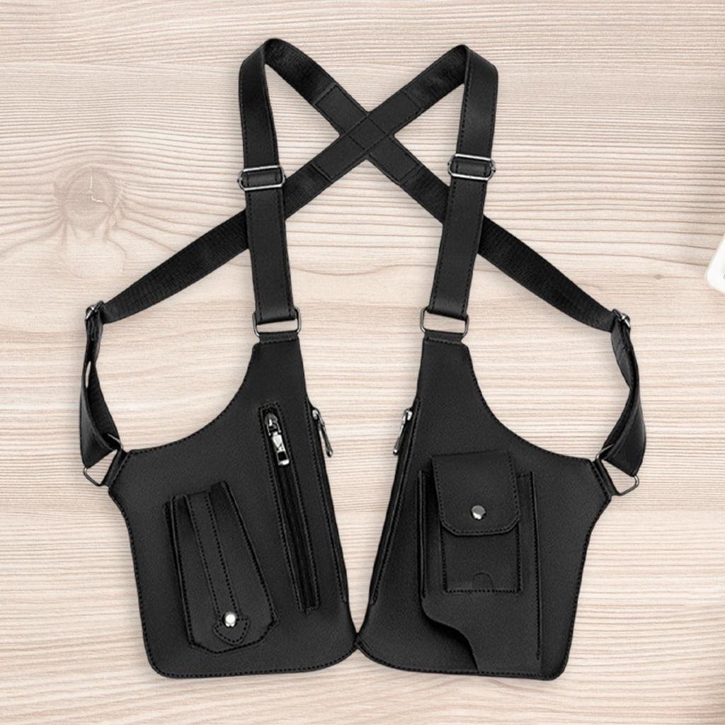 Underarm Shoulder Bag, Crossbody Wallet, Large Capacity Double Pocket