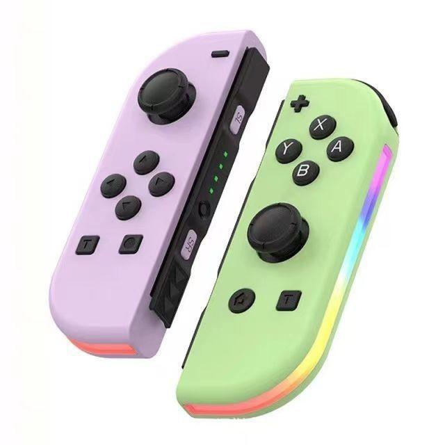 For Switch Joy-Con Controller with RGB Light, Wake-Up Vibration, Gyro Motion Control, Bluetooth Wireless Gamepad