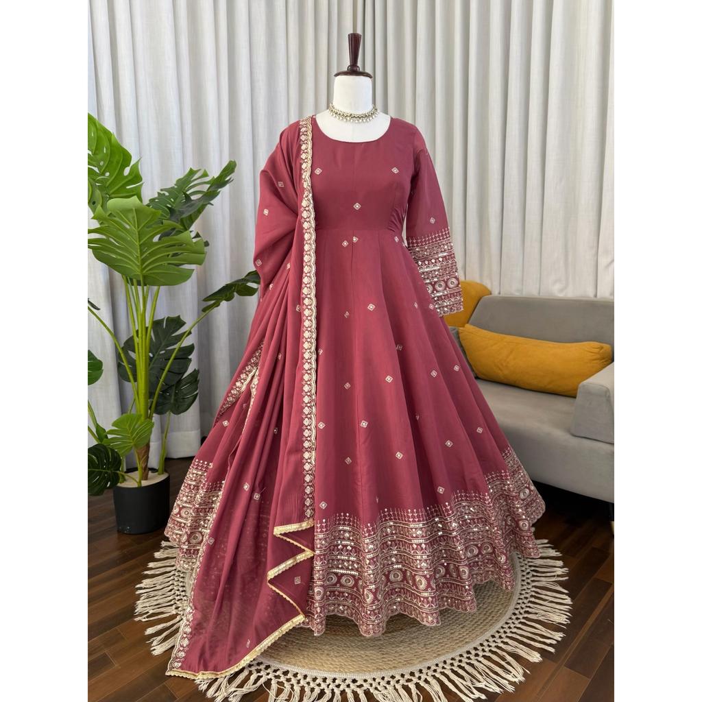 Salwar Kameez Indisk Pakistansk Bröllopsfestklänning Bollywood Anarkali Kostym